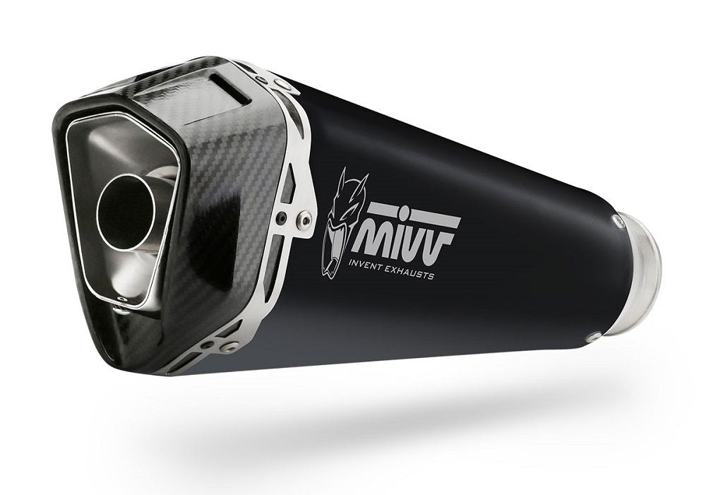 Silencieux MIVV Delta Race en acier inoxydable noir Kawasaki Z H2 '20-