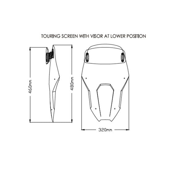 Vitre de rechange touring avec vitre teintée claire Puig Honda CRF1100 '20-
