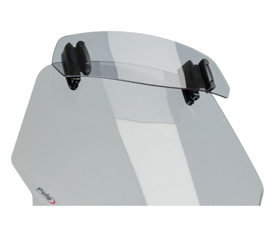 Vitre additionnelle teintée foncée modèle Clip-On Puig (pinces) 325x102mm