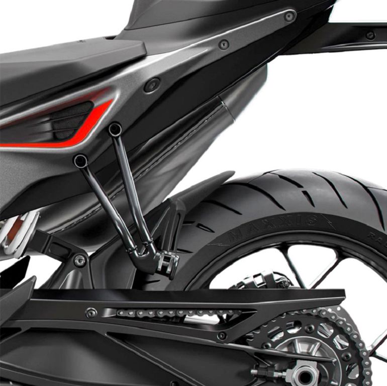 Extension de garde-boue arrière noir mat pour garde-boue d'origine KTM 790 / 890 Duke