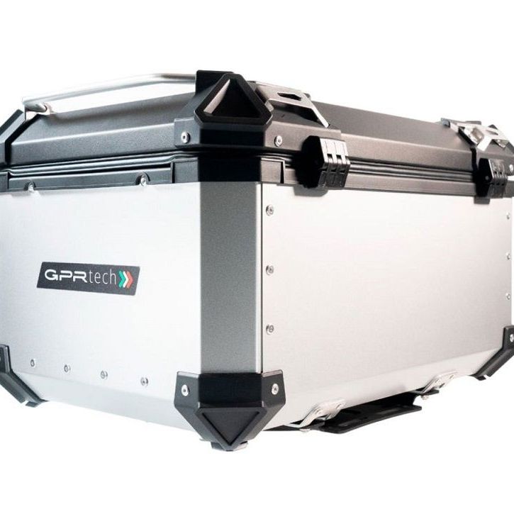 Top case ALPI-TECH 55L argent avec plaque de montage universelle