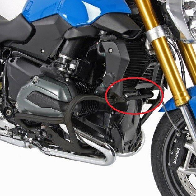 Support de connexion noir pour barre de protection Hepco&Becker pour BMW R1200RS '15-/ R1200R '15-/ R1200GS LC '13-