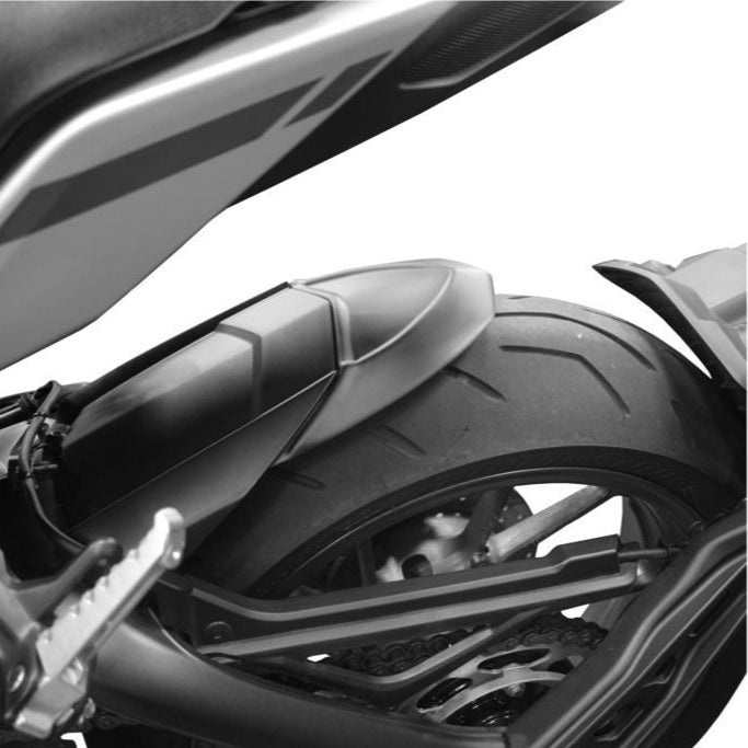 Extension de garde-boue arrière noir mat pour le garde-boue d'origine Yamaha MT-09 / XSR900
