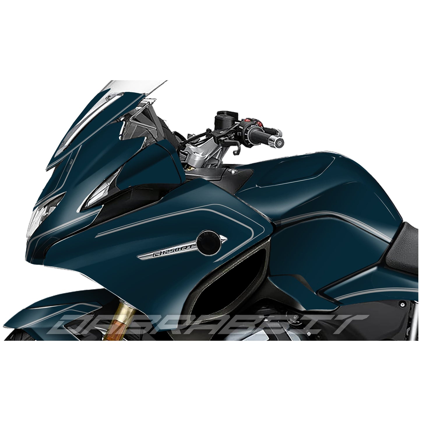 Jeu d'autocollants BMW R 1200/1250 RT Bleu foncé