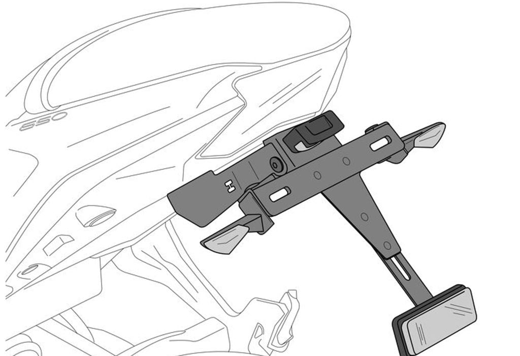 Support de plaque d'immatriculation Puig Kawasaki Z500(SE) '24-