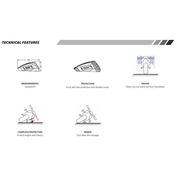 Sliders Puig modèle Pro 2.0 divers modèles Suzuki