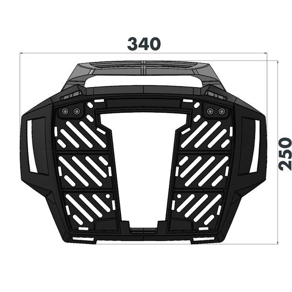 Porte-bagages supérieur noir Alurack Hepco&Becker Honda CRF1100L Africa Twin '20-23