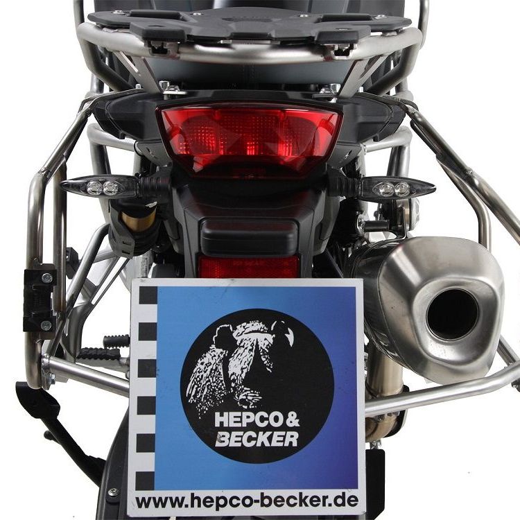 Support de valise en acier inoxydable pour valises latérales « Cutout » Xplorer Hepco&Becker BMW F850GS '18-23