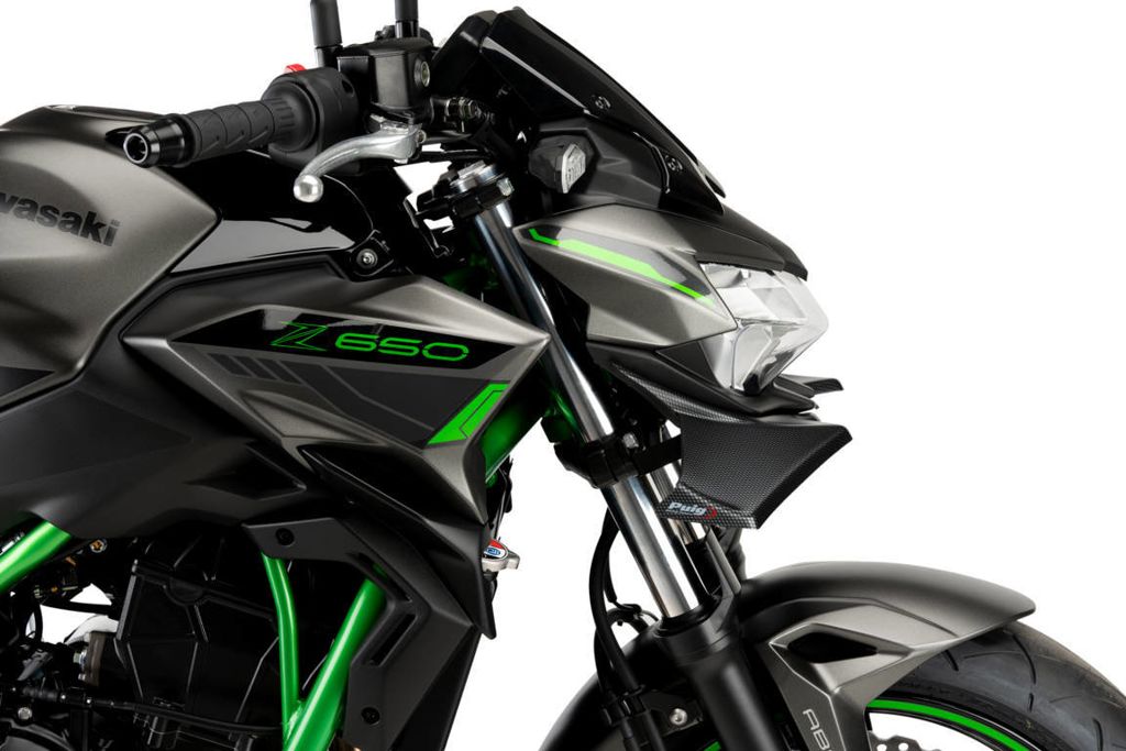 Spoiler avant Naked look carbone Puig pour Kawasaki Z650 '21-