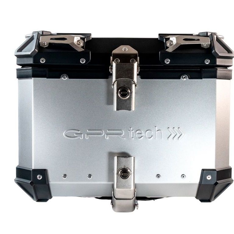 Top case ALPI-TECH 45L argent avec plaque de montage universelle