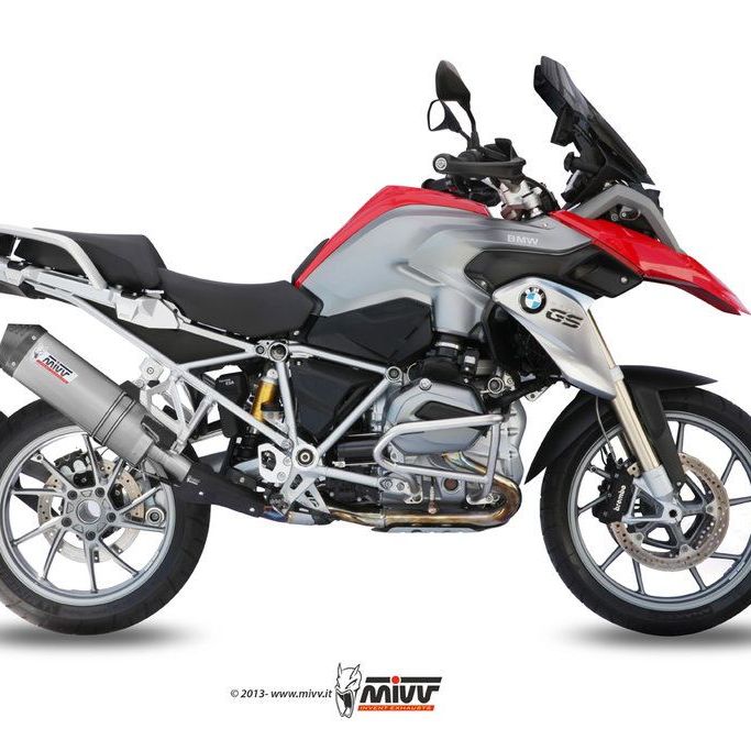 Silencieux ovale MIVV en titane avec capuchon en carbone (grand) BMW R1200GS LC '13-