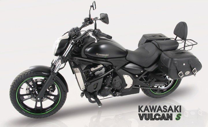 Porte-sacs personnalisés C-Bow noirs Hepco&Becker Kawasaki Vulcan S '15-