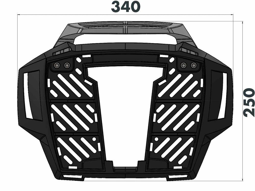 Porte-bagages supérieur Alurack noir Hepco&Becker BMW R1300GS '23-