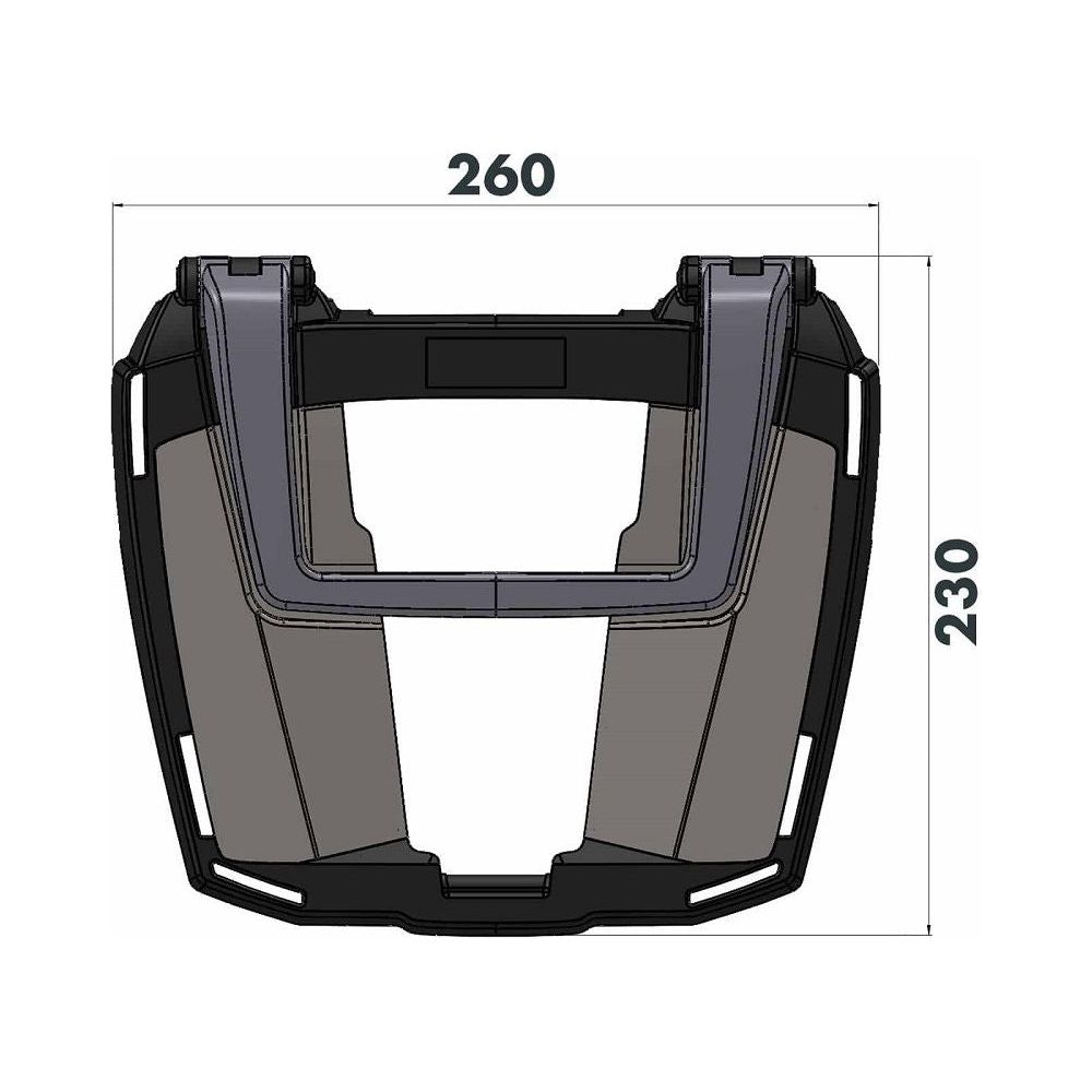 Support supérieur noir Easyrack Hepco&Becker BMW F800GS '24- (pour support d'origine en acier inoxydable)