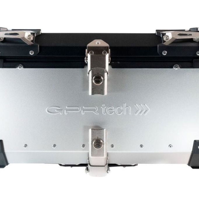 Top case ALPI-TECH 55L argent avec plaque de montage universelle