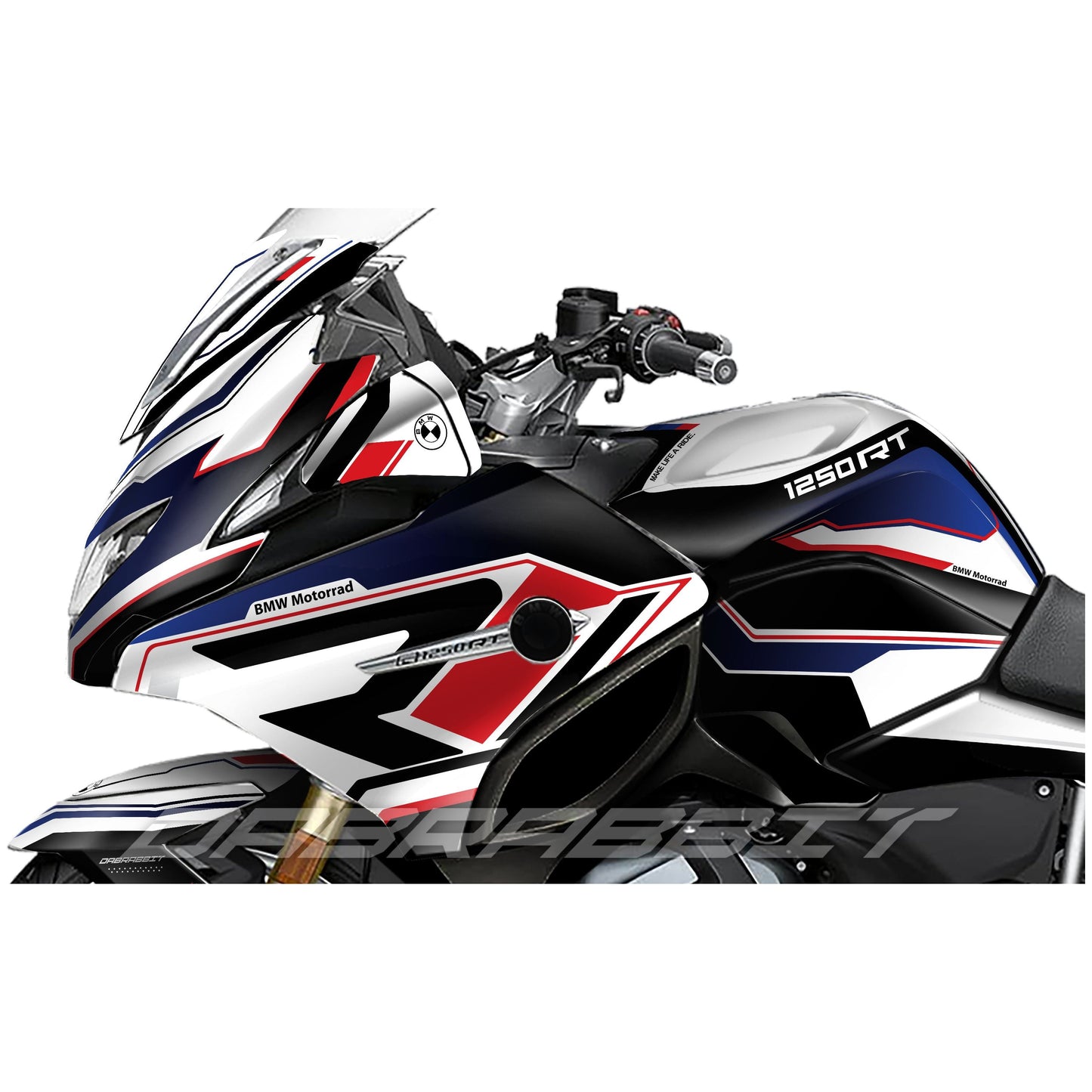 BMW R 1200/1250 RT jeu d'autocollants M blanc