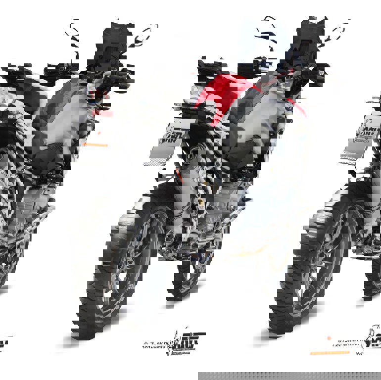 Silencieux ovale MIVV en titane avec capuchon en carbone (grand) BMW R1200GS LC '13-