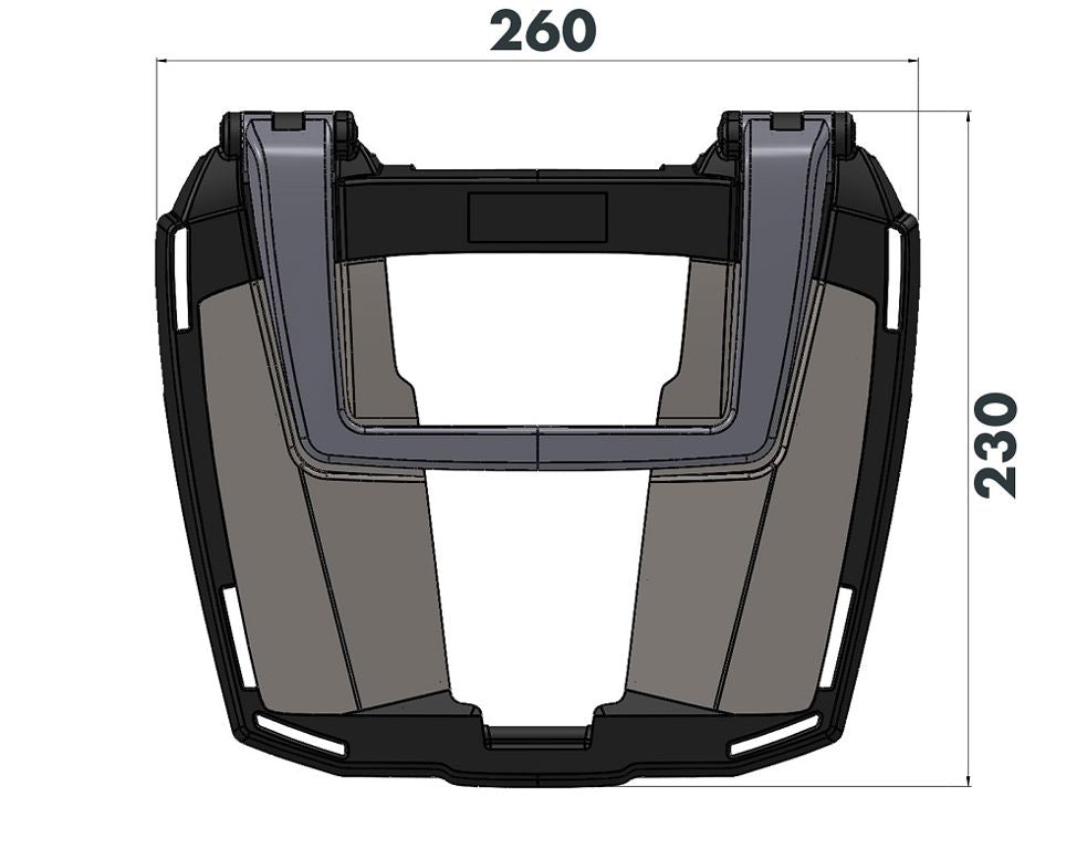 Porte-bagages supérieur anthracite Easyrack Hepco&Becker Yamaha MT-07 '21-