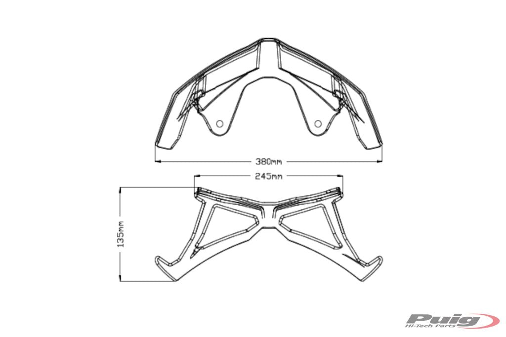 Spoiler avant Downforce Front de Puig pour la Yamaha MT-09 / SP '17-