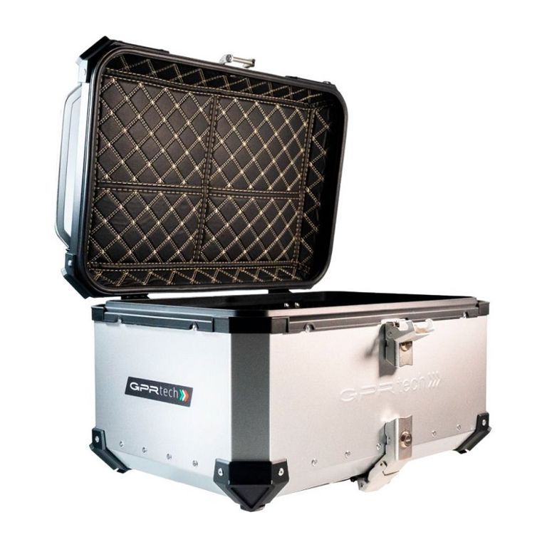 Top case ALPI-TECH 55L argent avec plaque de montage universelle
