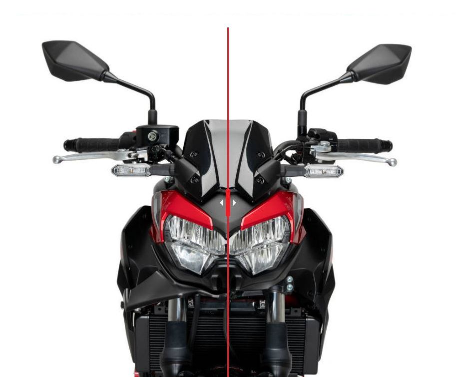 Becquet avant Naked noir mat Puig pour Kawasaki Z650 '21-