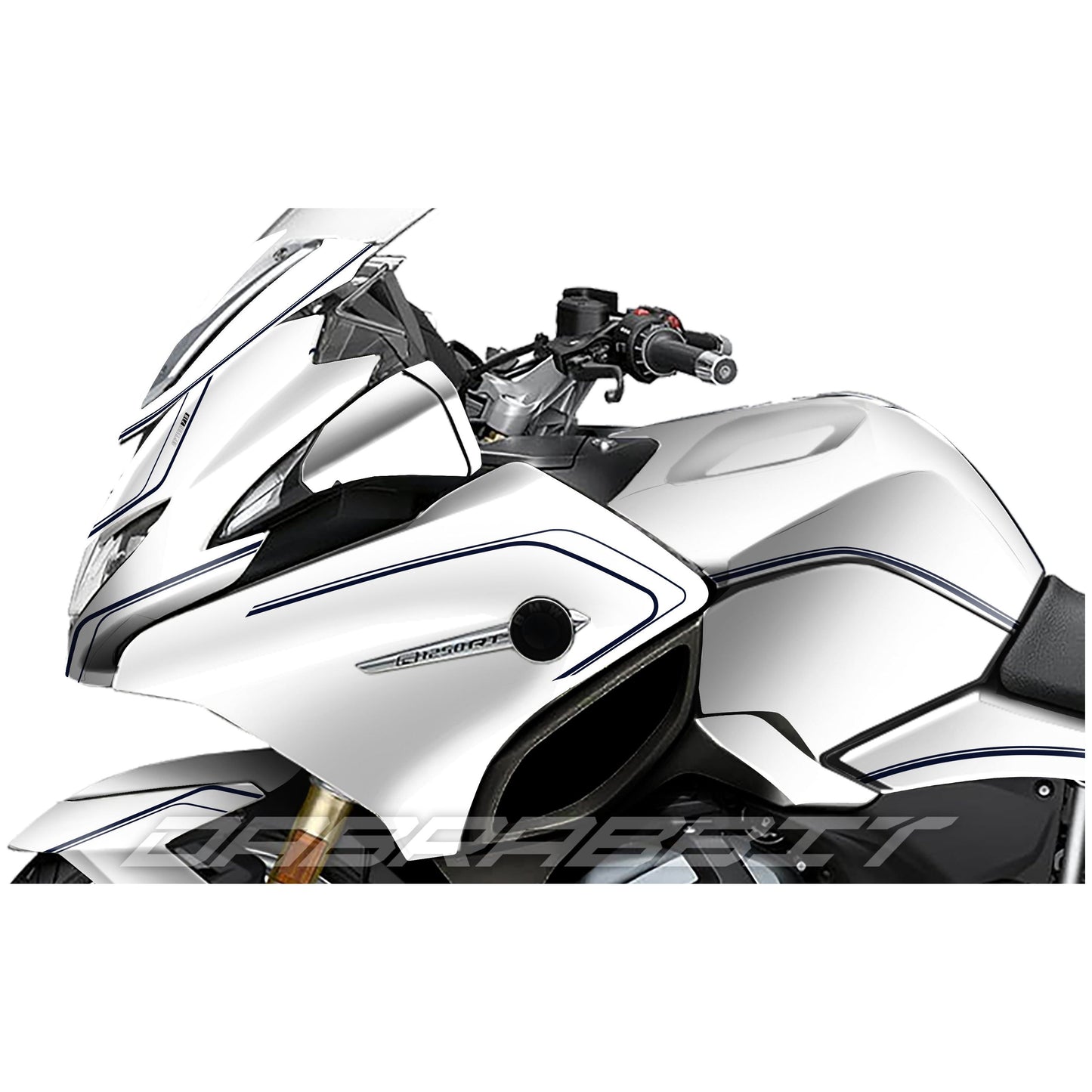Jeu d'autocollants BMW R 1200/1250 RT blanc Z