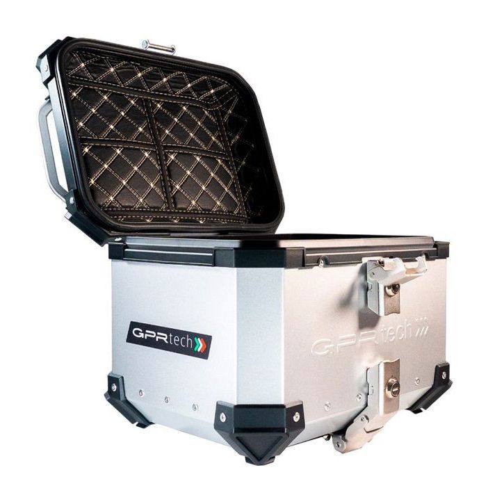 Top case ALPI-TECH 26L argent avec plaque de montage universelle