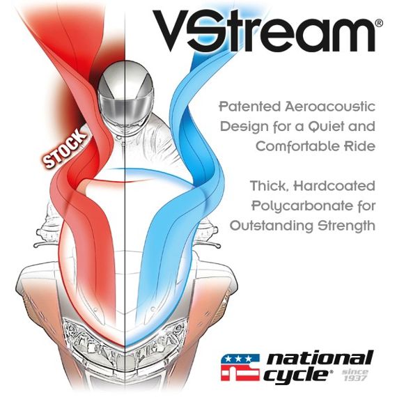 Pare-brise de remplacement National Cycle VStream haut transparent Honda GL1800 Gold Wing '18-