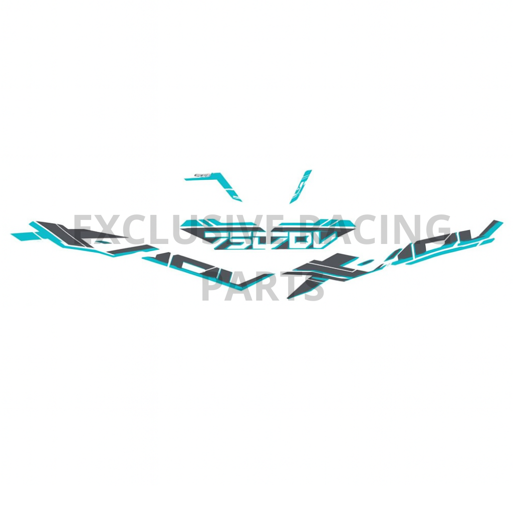 Set d'autocollants Honda X-ADV 750 2025 – Édition Argent/Menthe