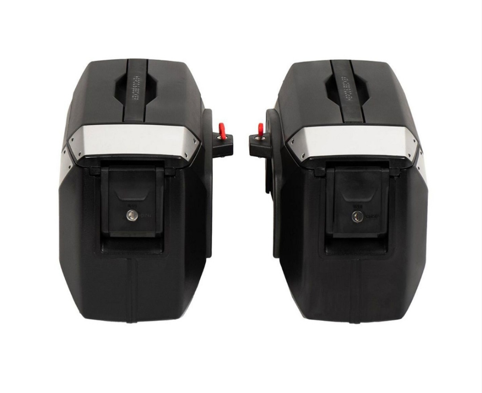 Ensemble de valises latérales XCore argent pour porte-bagages C-Bow Hepco&Becker