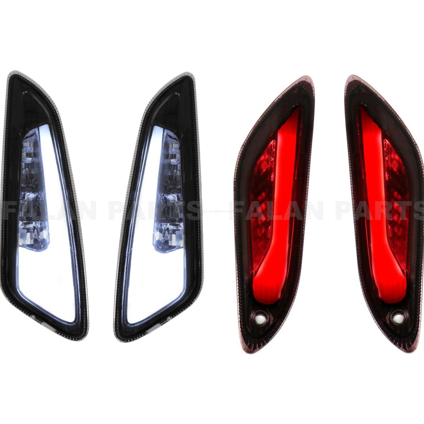 Clignotants LED avant et arrière fumés style Audi | Vespa Primavera / Sprint