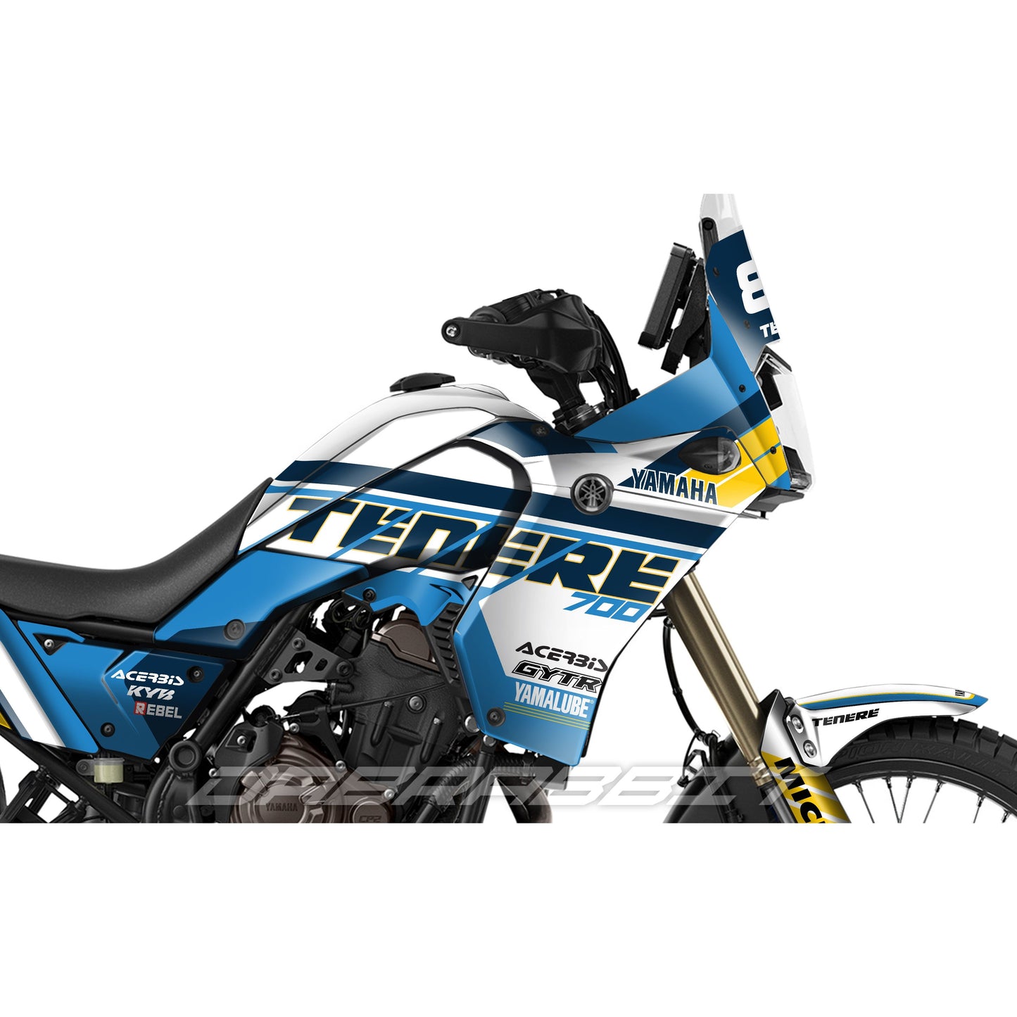 Jeu d'autocollants YAMAHA TENERE 700 T7 (SD)
