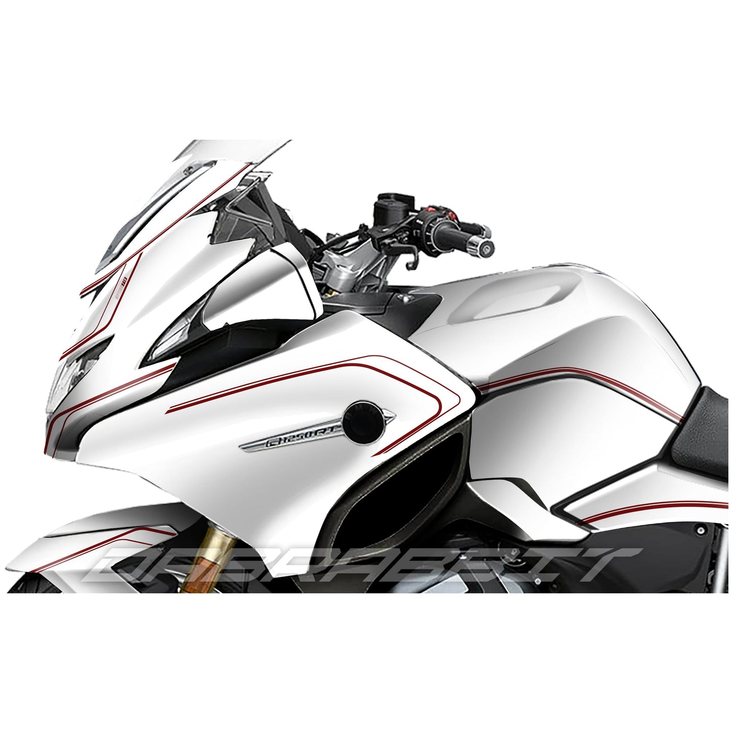 Jeu d'autocollants BMW R 1200/1250 RT blanc R
