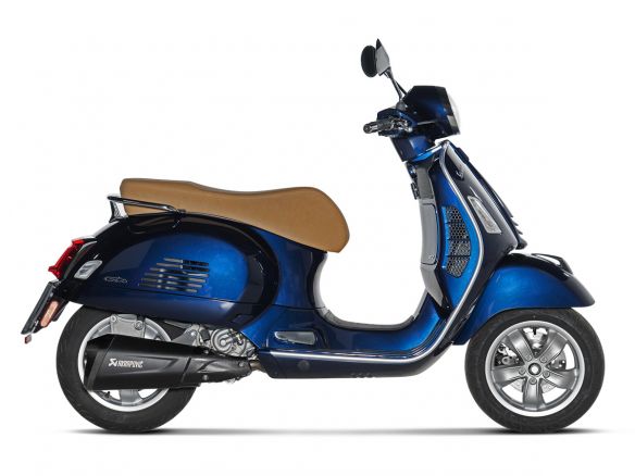 SILENCIEUX AKRAPOVIC EN ACIER INOXYDABLE NOIR POUR VESPA GTS 300 2021-2024