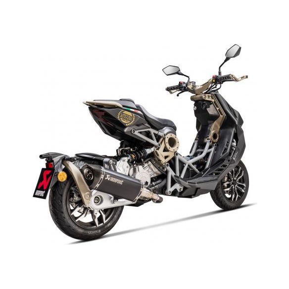 Silencieux Akrapovic noir titane pour Italjet Dragster 125 (2021-2024)