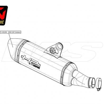 EMBOUT CARBONE AKRAPOVIC BMW R 1200 GS / ADVENTURE 2013-2018