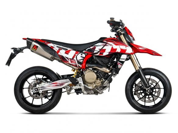PAIRE DE SILENCIEUX AKRAPOVIC SLIP ON EN TITANE DUCATI HYPERMOTARD 698 MONO / RVE 2024