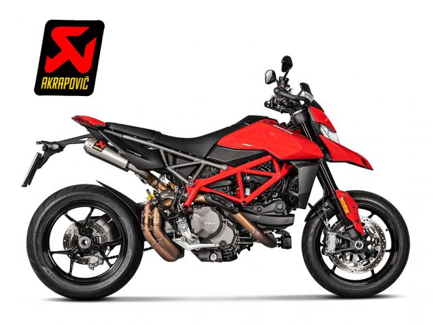 PAIRE DE SILENCIEUX AKRAPOVIC EN TITANE DUCATI HYPERMOTARD 950 / SP 2019-2024