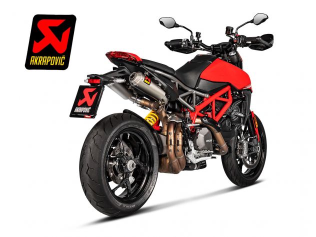 PAIRE DE SILENCIEUX AKRAPOVIC EN TITANE DUCATI HYPERMOTARD 950 / SP 2019-2024