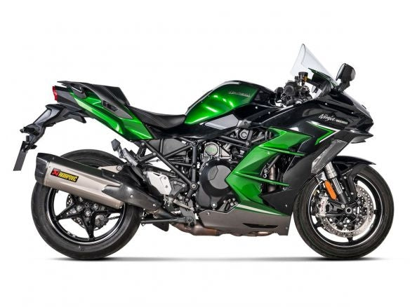 Silencieux d'échappement Akrapovic en titane homologué Kawasaki Ninja H2 SX 2021-2024