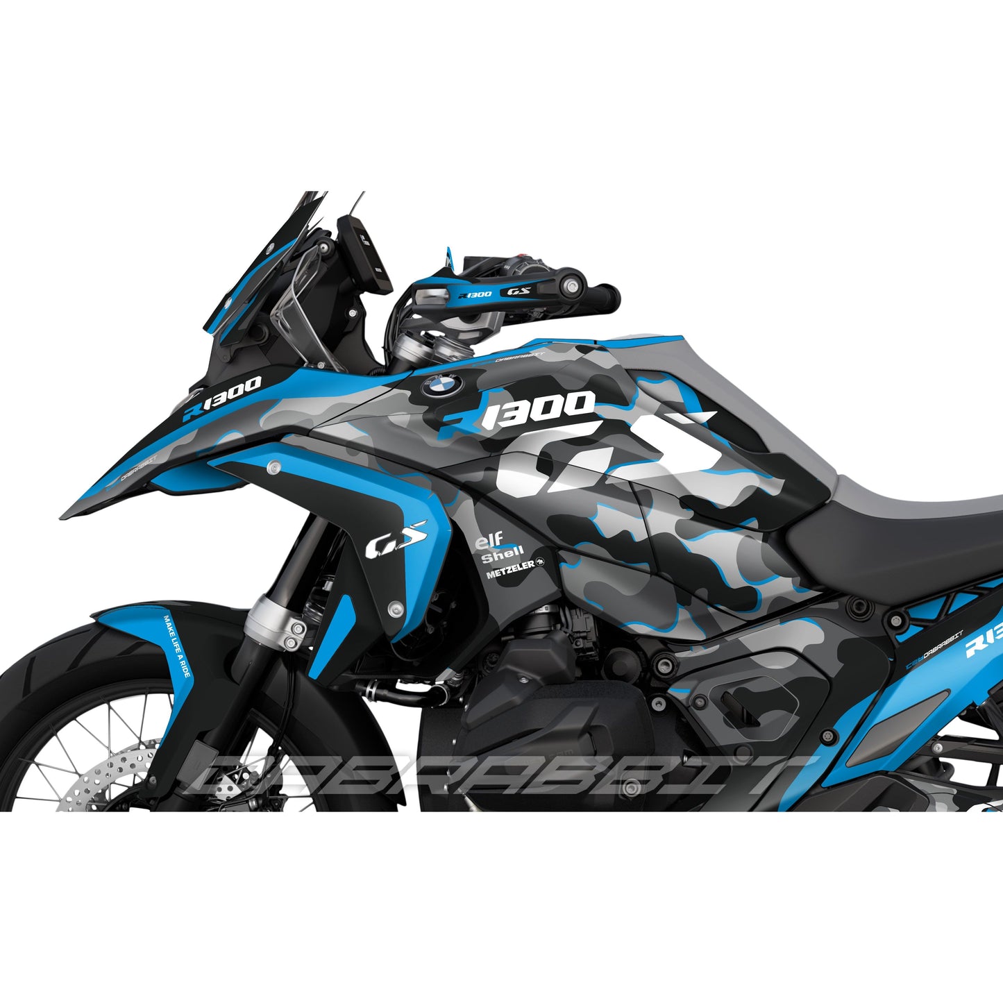 Pack d'autocollants BMW R1300GS bleu camouflage