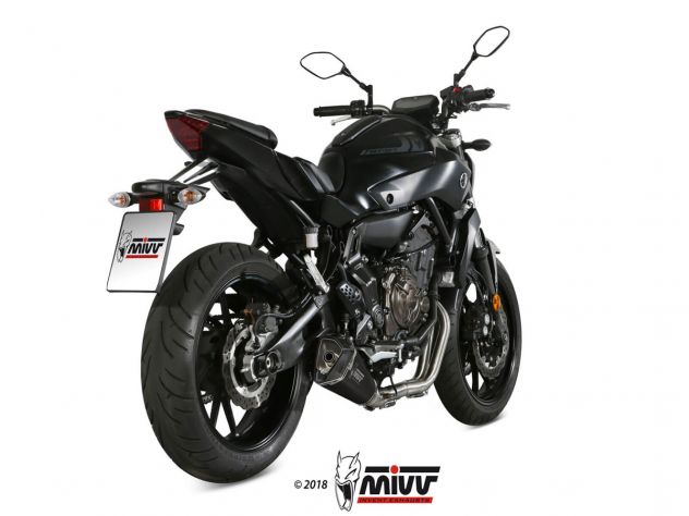 ECHAPPEMENT COMPLET 2x1 MIVV DELTA RACE ACIER NOIR YAMAHA MT-07 2014-2020