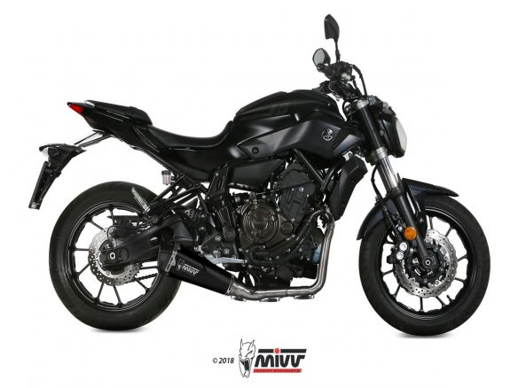 ECHAPPEMENT COMPLET 2x1 MIVV DELTA RACE ACIER NOIR YAMAHA MT-07 2014-2020