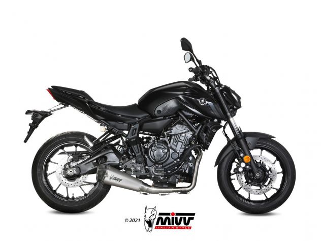 ECHAPPEMENT COMPLET 2x1 MIVV DELTA RACE ACIER CARBONE YAMAHA MT-07 2014-2020