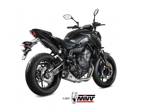 ECHAPPEMENT COMPLET 2x1 MIVV DELTA RACE ACIER CARBONE YAMAHA MT-07 2014-2020