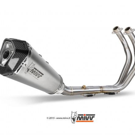 ECHAPPEMENT COMPLET 2x1 MIVV DELTA RACE ACIER CARBONE YAMAHA MT-07 2014-2020