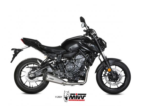 ECHAPPEMENT COMPLET 2x1 MIVV DELTA RACE ACIER CARBONE YAMAHA MT-07 2014-2020