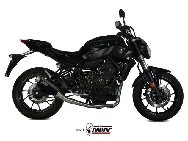 ECHAPPEMENT COMPLET 2x1 MIVV GP PRO INOX NOIR YAMAHA MT-07 2014-2020