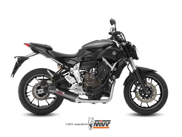 ECHAPPEMENT COMPLET 2X1 MIVV OVAL CARBONE-CARBONE YAMAHA MT-07 / FZ-07 2014-2024