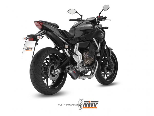 ECHAPPEMENT COMPLET 2X1 MIVV OVAL CARBONE-CARBONE YAMAHA MT-07 / FZ-07 2014-2024